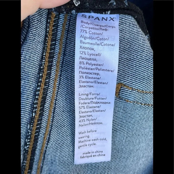 Spanx Distressed Ankle Skinny Jeans small - Picture 8 of 8
